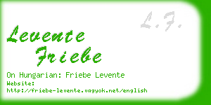 levente friebe business card